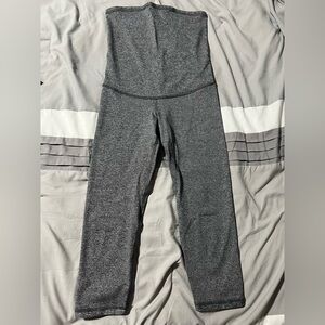 High-Waist Seamless Leggings - Charcoal Gray